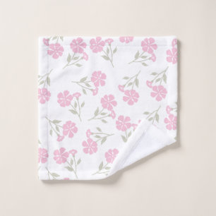 Rosto Toalha de Lavagem Floral Rosa Escuro com Design El