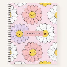 Rostos de Flores de Margarida Kawaii Cute Personal