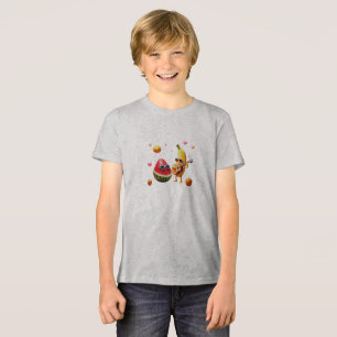 Rostos Frutívelmente Divertidos Camiseta Básica Ma