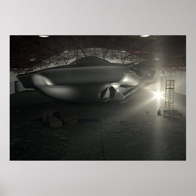 Roswell UFO Hangar Poster (Frente)