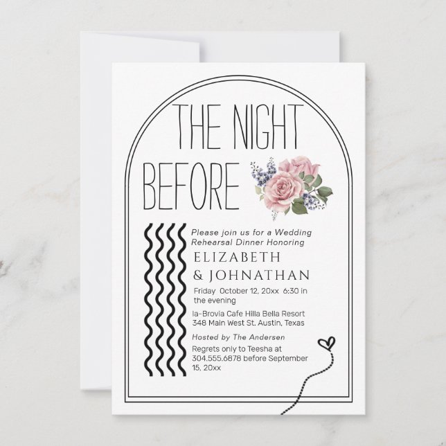 Rosy Minimale Script Na Noite Antes Do Convite (Frente)