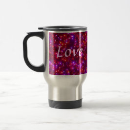 Rosy Sparkle "Love" Caneca de viagem