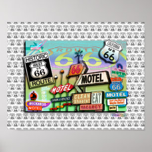 ROTA 66 - A estrada-mãe POSTERS e a arte fina