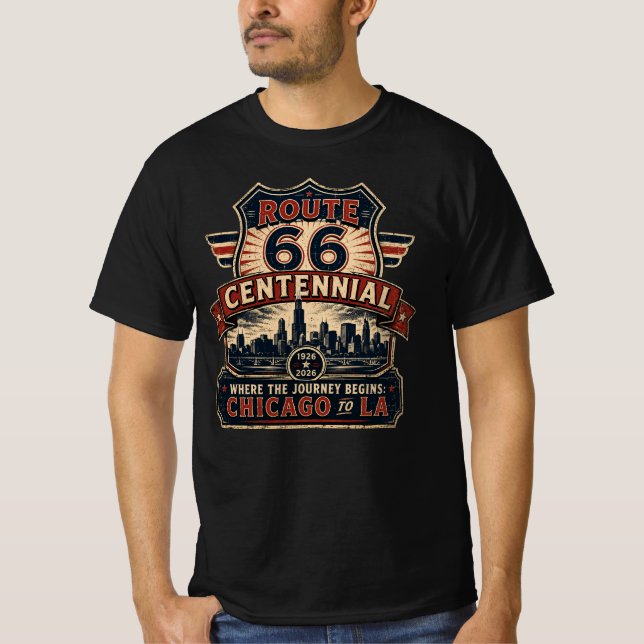 Rota 66 Camisa do Centenário de Chicago Roadwear (Frente)