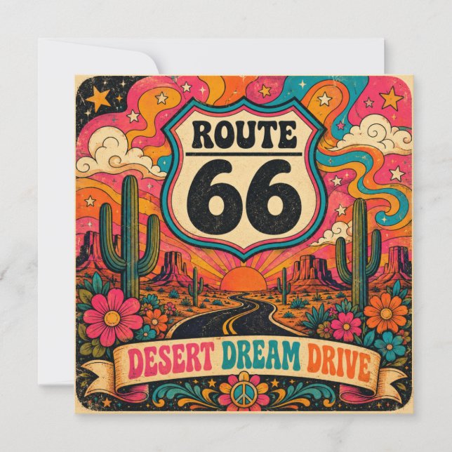 Rota 66 Desert Dream Drive Groovy Retro  (Frente)
