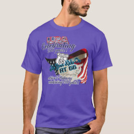 Rota 66 EUA250 bandeira camiseta