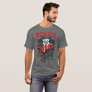 Rota 66, Impressão de carro de moda com T-shirt im