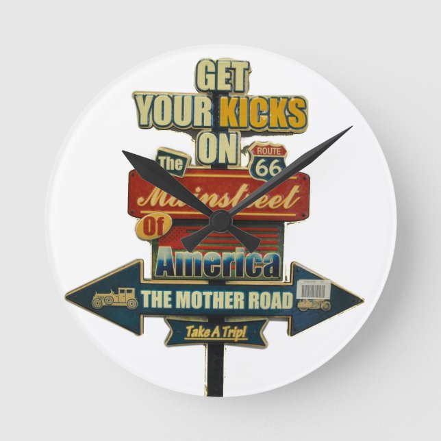 ***ROTA LEGENDÁRIA 66*** RELÓGIO DE PAREDE (Frente)