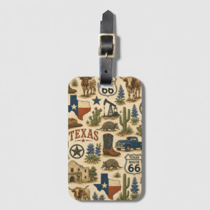 Rota Texas 66 Etiqueta de Bagagem Trail