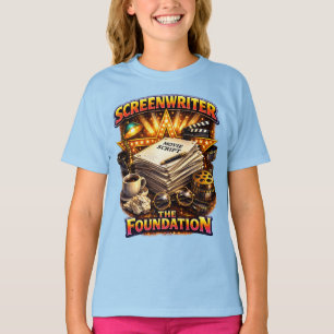 Roteirista - Camiseta Escura para Meninas - A Fund