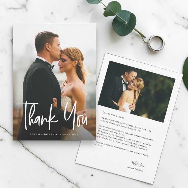 Roteiro de Agradecimento de Casamento com Foto Sim (Criador carregado)