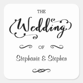 Roteiro de Casamento - Adesivo Quadrado