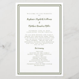 Roteiro de Casamento Programa de Cerimônia Moderno