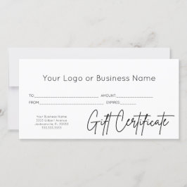 Roteiro moderno Seu Certificado de Oferta de Logot