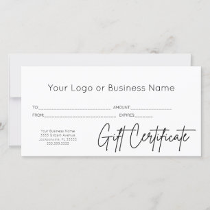 Roteiro moderno Seu Certificado de Oferta de Logot