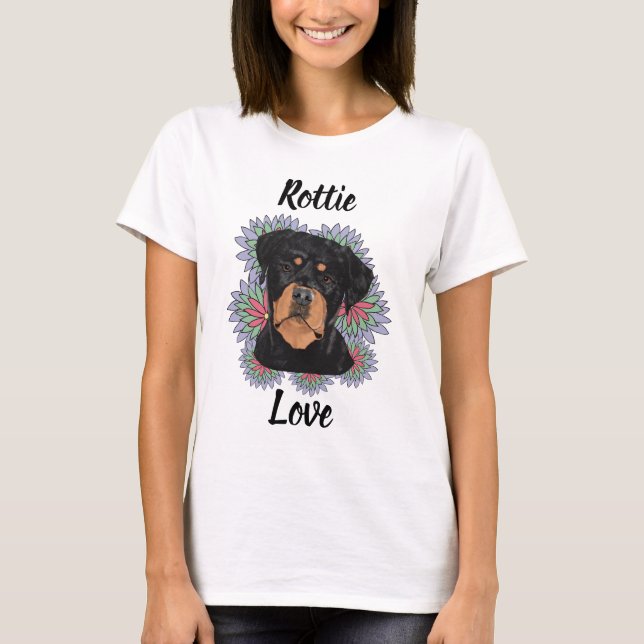 Rottie Love Rottweiler Women’s T-Shirt | Cute Dog  (Frente)
