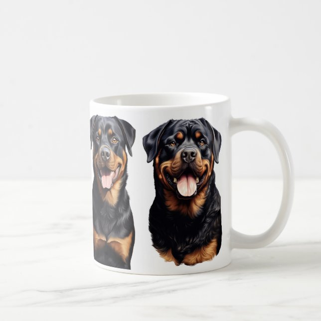 Rottweiler ama canecas de café (Direita)
