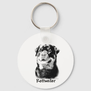 Rottweiler - Chaveiro de carvão vegetal