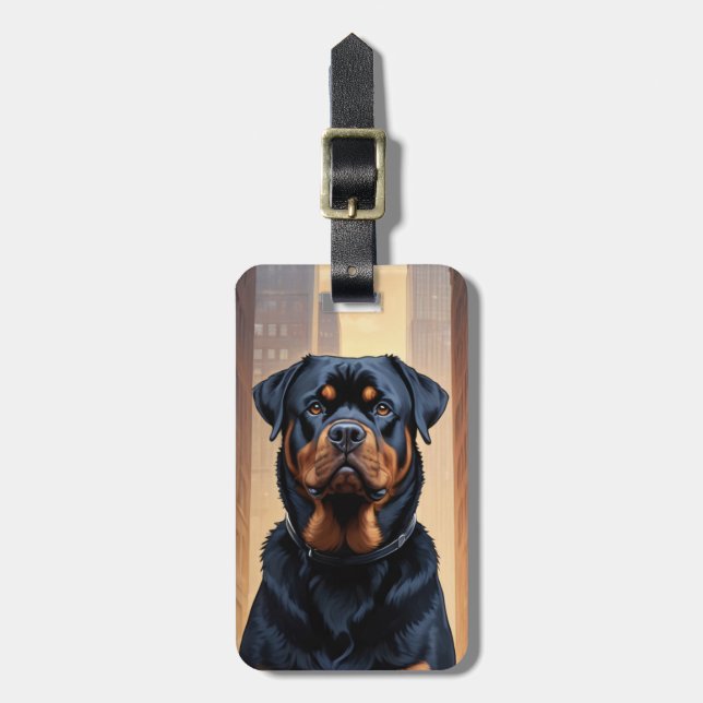 Rottweiler Luggage Tags (Frente Vertical)