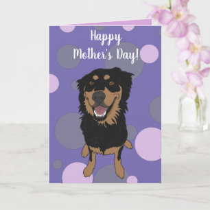 Rottweiler Misturar Cartão do Dia da Mãe