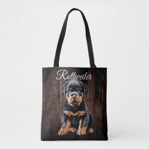 Rottweiler Puppy Tote Bag