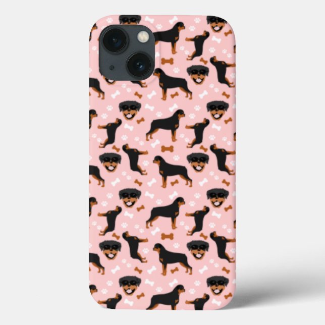 Rottweiler Rottie Cute Dog Pattern Case-Mate iPhon (Verso)