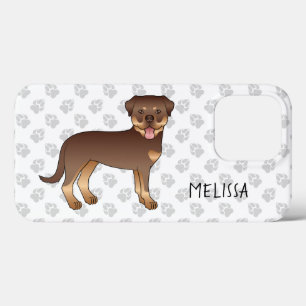 Rottweiler Vermelho e Marrom Cachorro de Desenho A