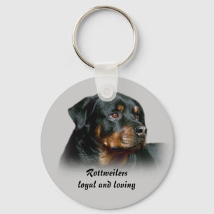 Rottweilers Loyal e Loving Chaveiro