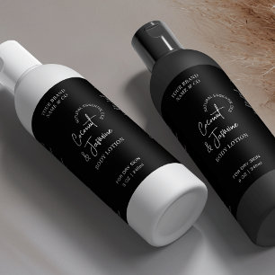Rótulo à prova d'água de Cosmo preto 8 OZ Mínimo