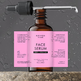 Rótulo à prova d'água do Frasco Estropador Rosa Mo