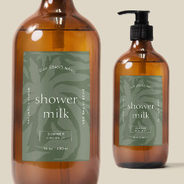 Rótulo à prova d'água do retângulo chic verde de s