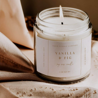 rótulo adesivo de produto de vela trendy etiqueta 