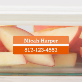 Rótulo adesivo do bloco de cor laranja Retângulo m