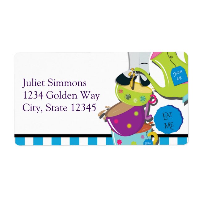 Rótulo adesivo do Whimsland Wonderland Tea Party (Frente)