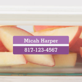 Rótulo adesivo Rótulo do Bloco de Cor Púrpura Retâ