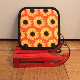 Rótulo Amarelo de Girassol Laranja Colorida Pickle