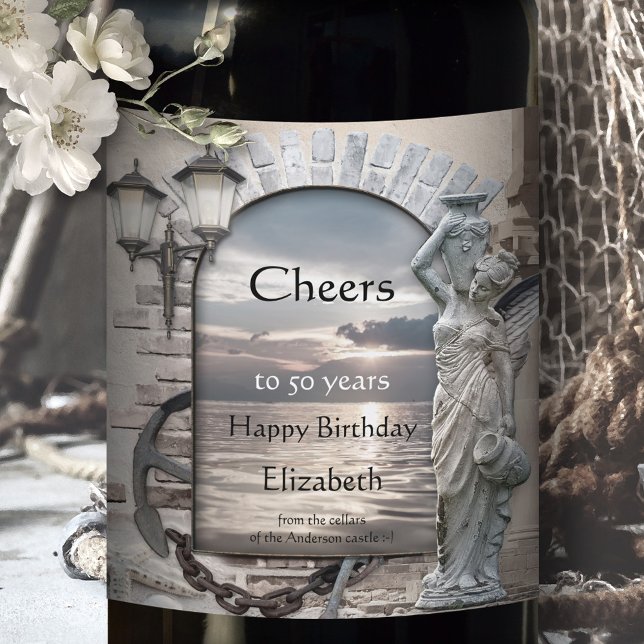 Rótulo Clássico de Vinho Náutico Italiano (Criador carregado)