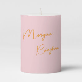 Rótulo cor-de-rosa de monograma minimalista