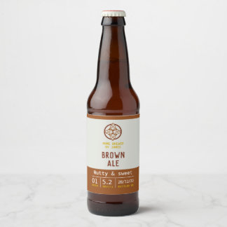 Rótulo da cerveja para o frasco de Ale Brown