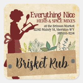 Rótulo da etiqueta de presente de cozinhar de carn