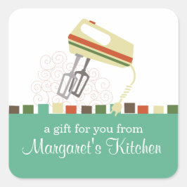 Rótulo da etiqueta de presente do cozinhar de bate