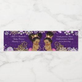 Rótulo da Garrafa-d'água gêmeo africano, étnico, r