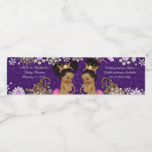 Rótulo da Garrafa-d'água gêmeo africano, étnico, r