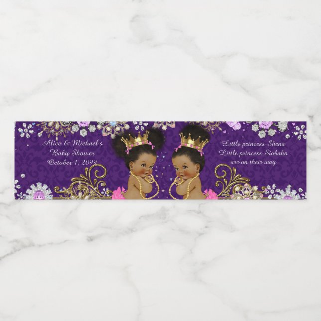 Rótulo da Garrafa-d'água gêmeo africano, étnico, r (Rótulo Único)