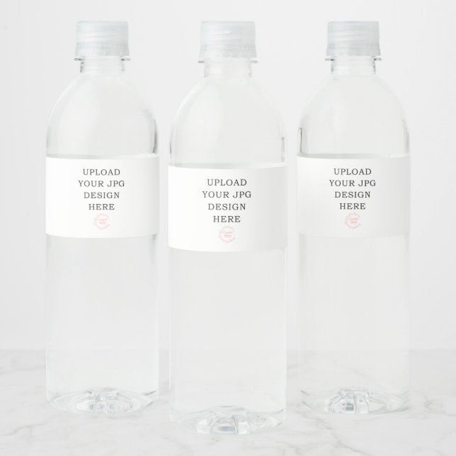 Rótulo da Garrafa de Água - Carregue o seu próprio (Garrafas)