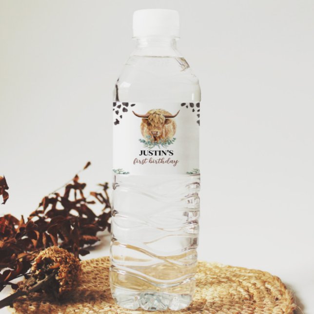 Rótulo da Garrafa de Água de Aniversário (Criador carregado)