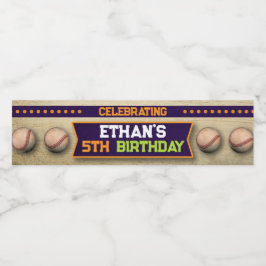 Rótulo da Garrafa de Água de Beisebol