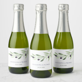 rótulo da garrafa de água de casamento do ramo de