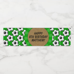 Rótulo da Garrafa de Água do Soccer Party