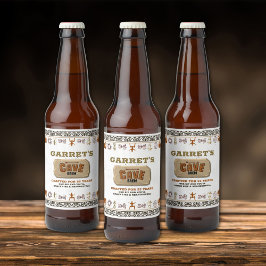 Rótulo da Garrafa de Cerveja do Caveman Breve